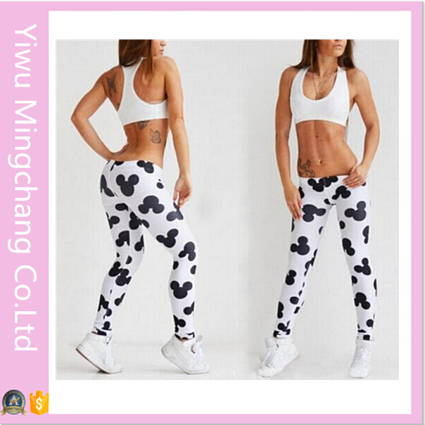 High Quality Elastic Material Printed Mickey Legging