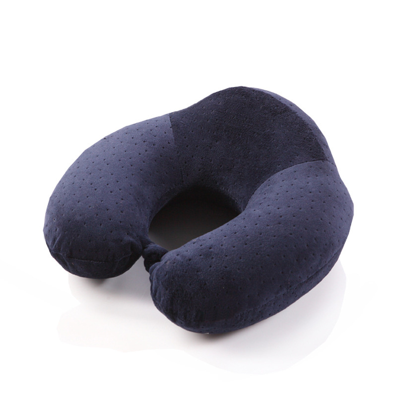 Inflatable U Shape Memory Foam Neck Pillow Airplane Travel Pillow