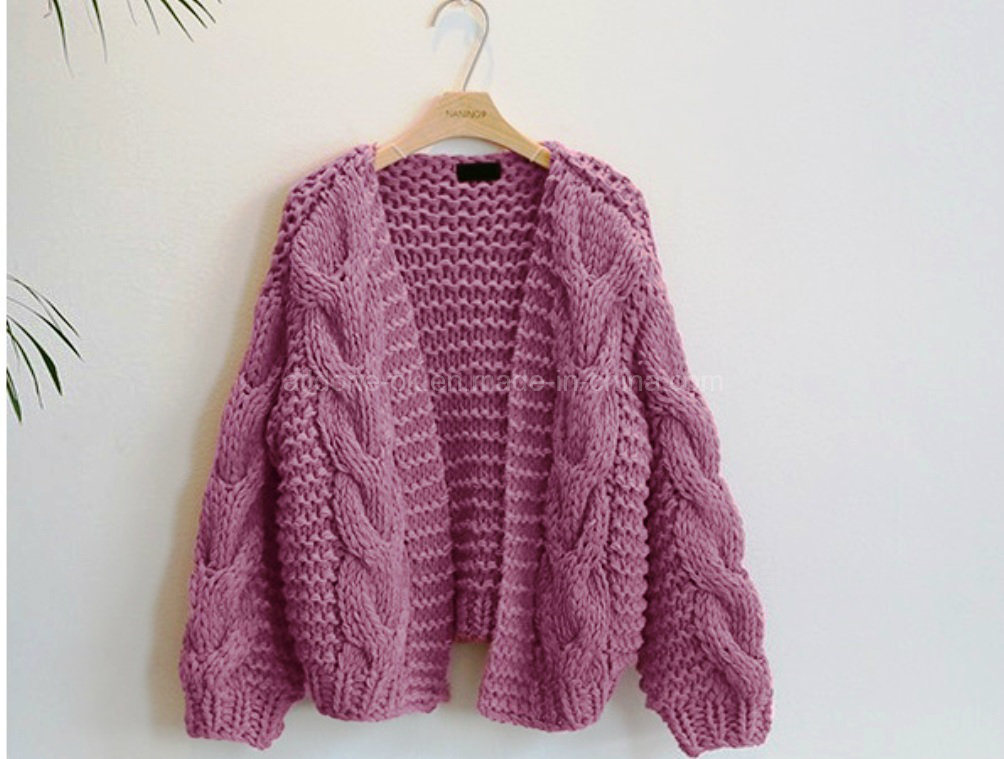Custom Any High Quality New Design Style Hand Knit Sweater Cardign