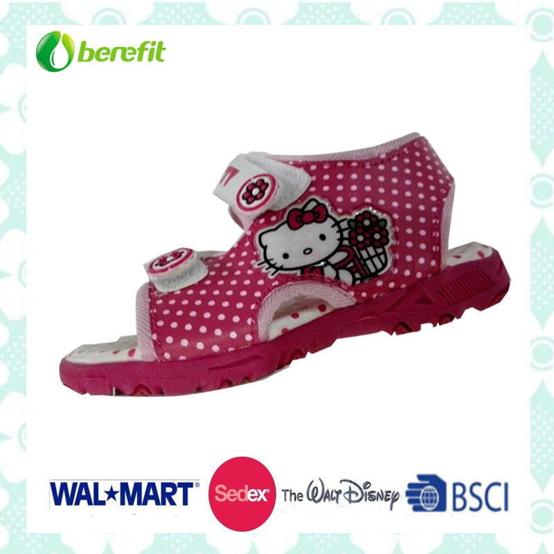 Girl's Sandals, PU Upper and TPR Sole, with Bright Color
