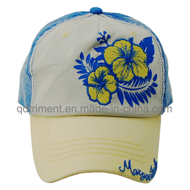 Monkey Washed Thick Stitching Print Embroidery Golf Baseball Cap (TMB0324)