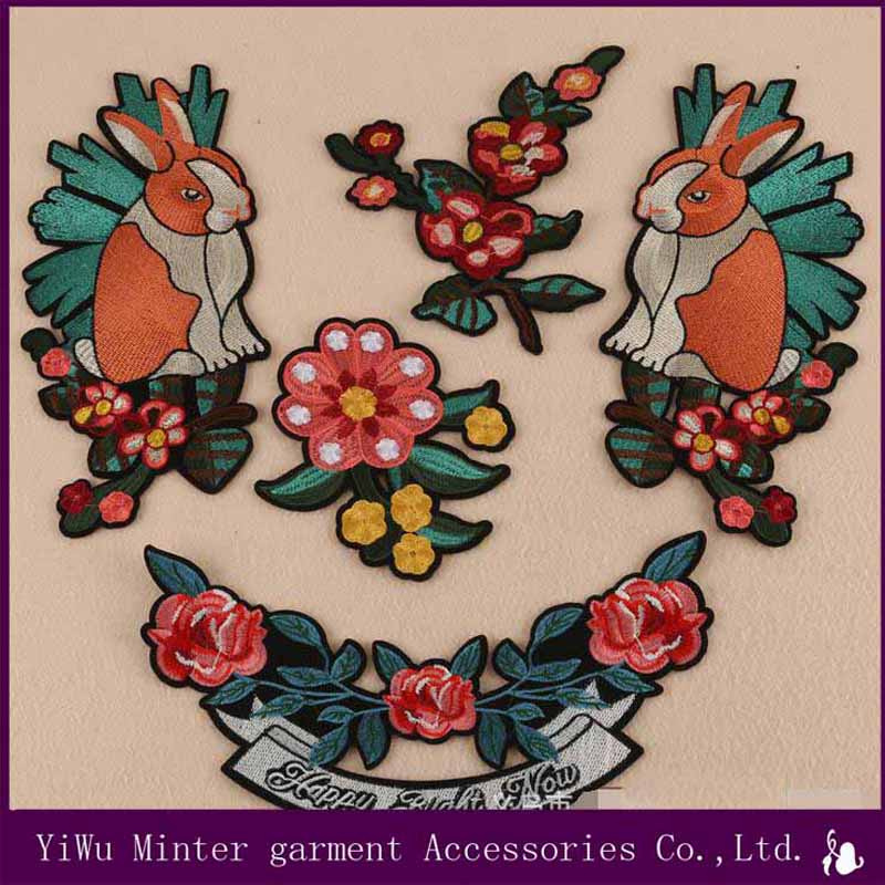 Butterfly and Punk Embroidered Iron on / Sew on Patches Set Badge Bag Fabric Biker Applique Craft