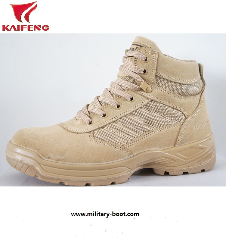 2018 Popular Cow Leather UAE Army Low Cut Tan Military Boots