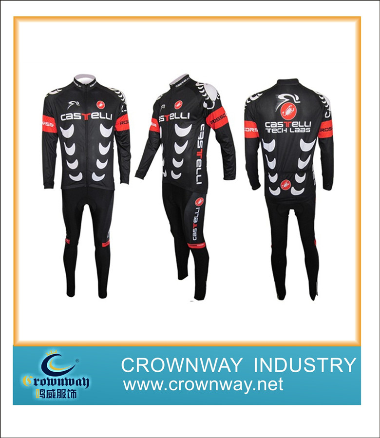 Compressed Cycling Jersey with Allover Printing