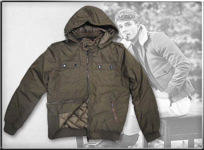 Simple Men's Jacket with Polyester
