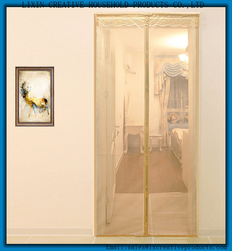 2017 Magnetic Soft Screen Door Curtain Magnetic Mesh Screen Door