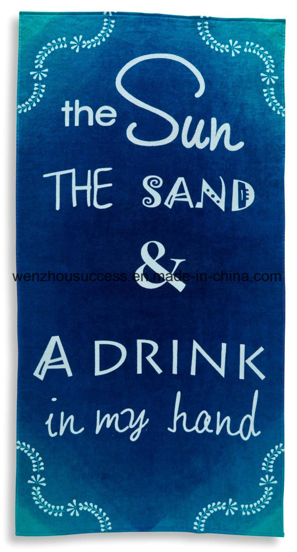 100% Microfiber Promotion Custom Printed Beach Towel
