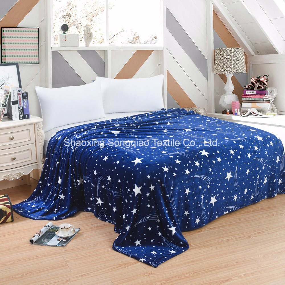 [Spot Sale] Flannel Fleece Blanket/ Customized - Stars