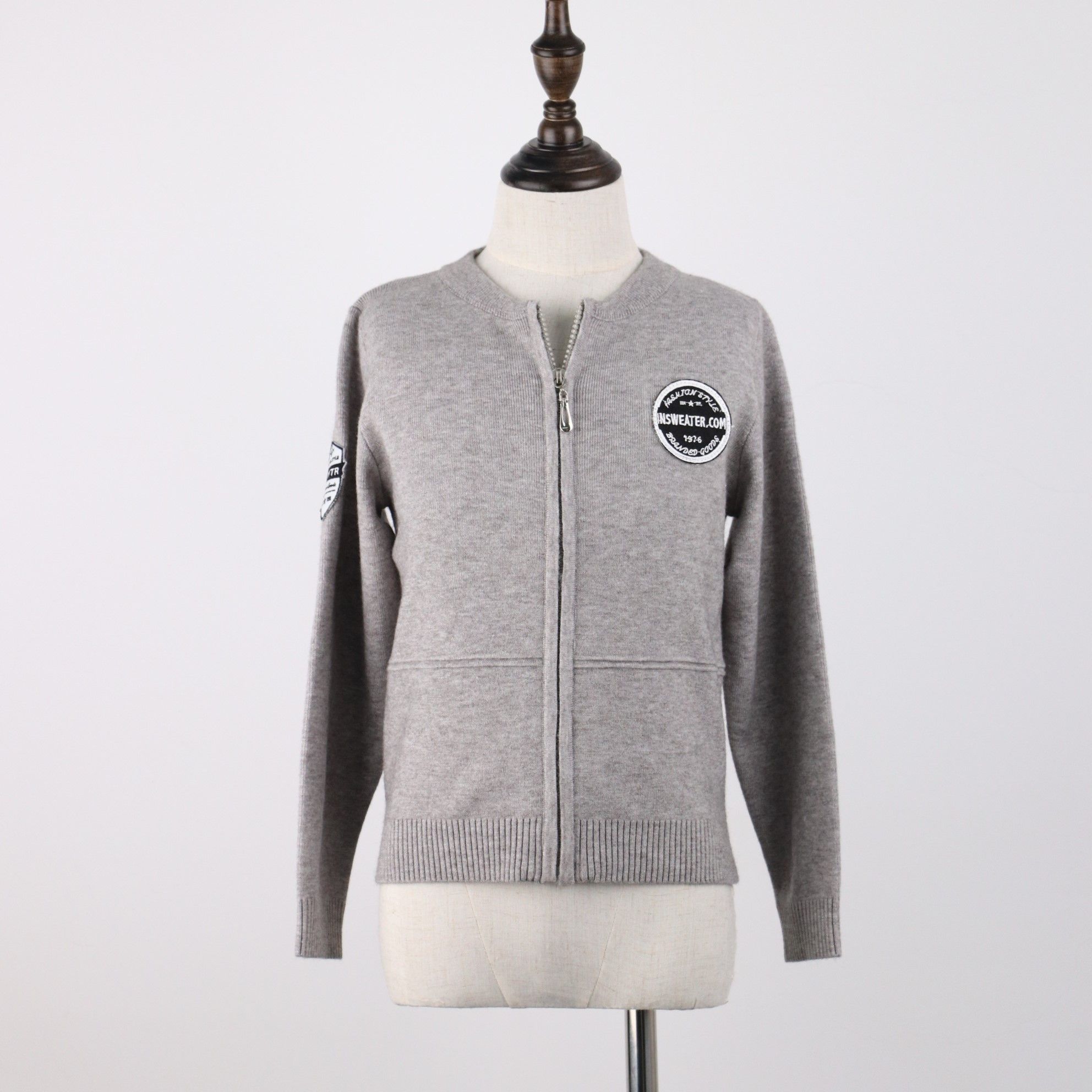 Girls' Zipper Cardigan with Soft Handfeel