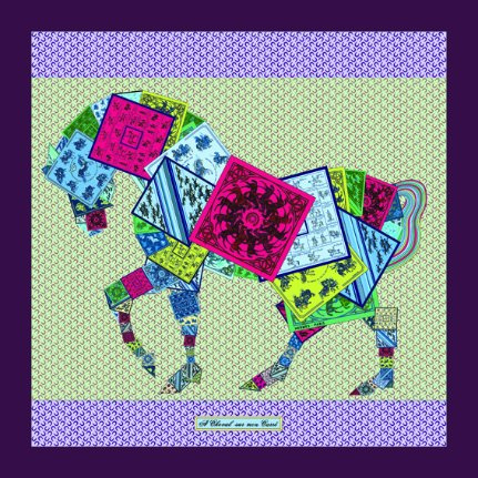 Digital Print Custom Fashion Silk Scarf (F13-0047)