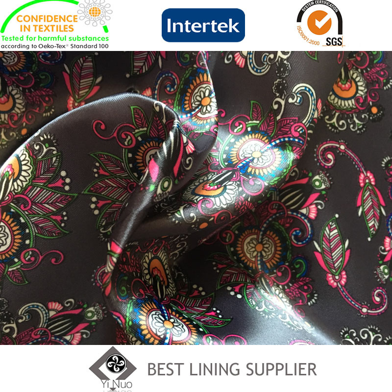 100% Polyester 290t Taffeta Printed Lining Men's Suit Jacket Lining Fabric