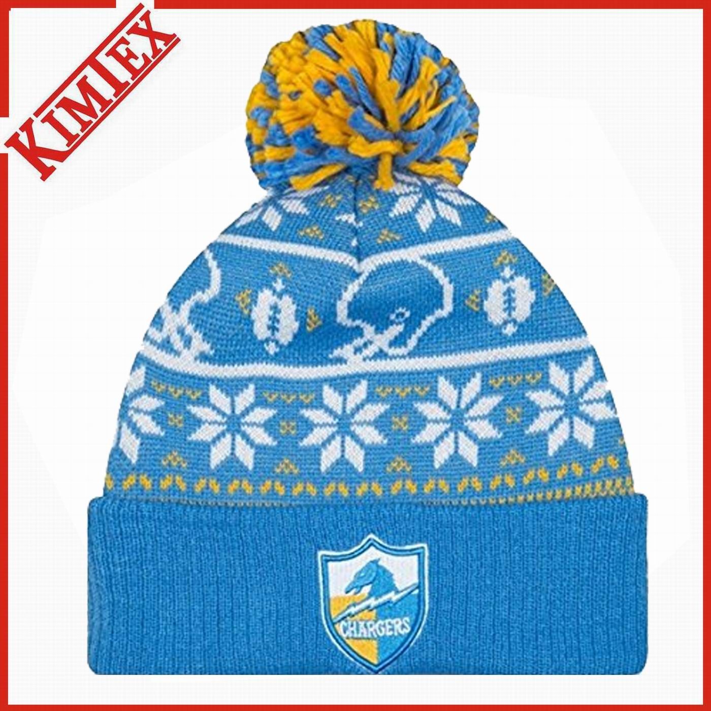 OEM Customized Design Acrylic Winter Knitted Jacquard Beanie Hat