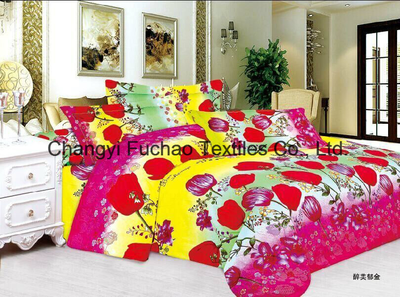 Poly/Cotton Full Size High Quality Home Textile Bedding Set