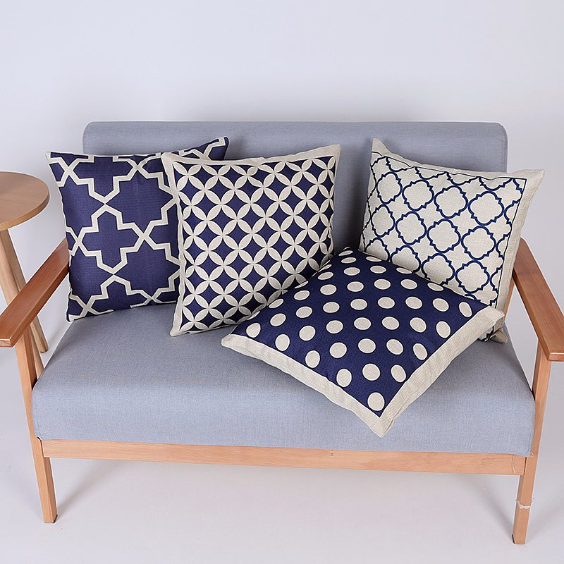 Digital Print Decorative Cushion/Pillow with Geometric Pattern (MX-62)