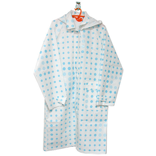 Women 100% Waterproof Long EVA Raincoat with Dots