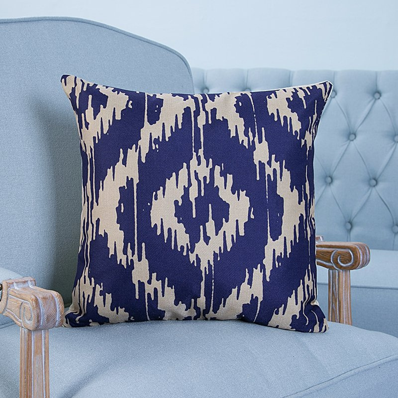 Digital Print Decorative Cushion/Pillow with Ikat Geometric Pattern (MX-22B/C/D/E/F/G)