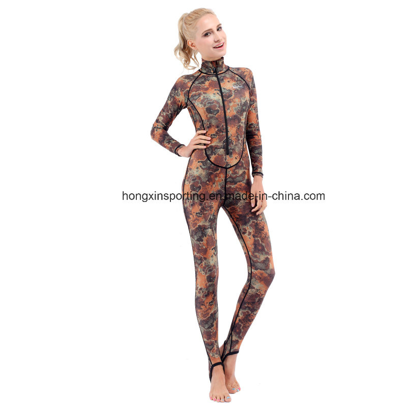 in Stock, Camo Style Long Sleeve Rash Guard (HX-R0069)