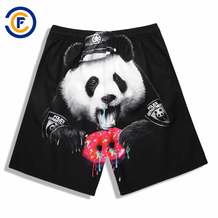Oeko-Tex Full Waist Polyester Patterned Men Board Short Swimwear