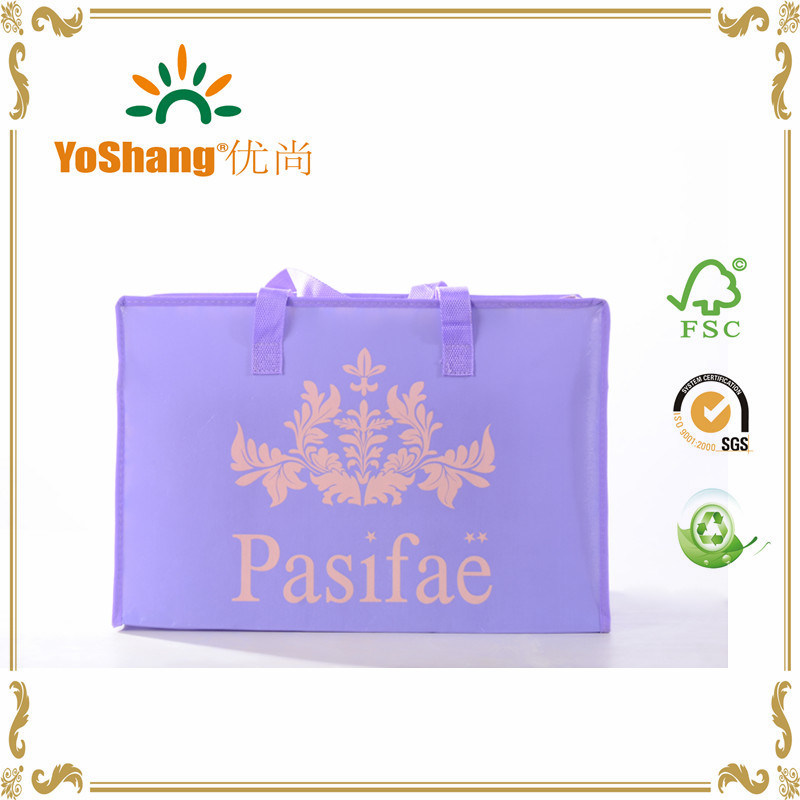 OEM Offer Printed PP Non Woven Shopping Bag with Zipper