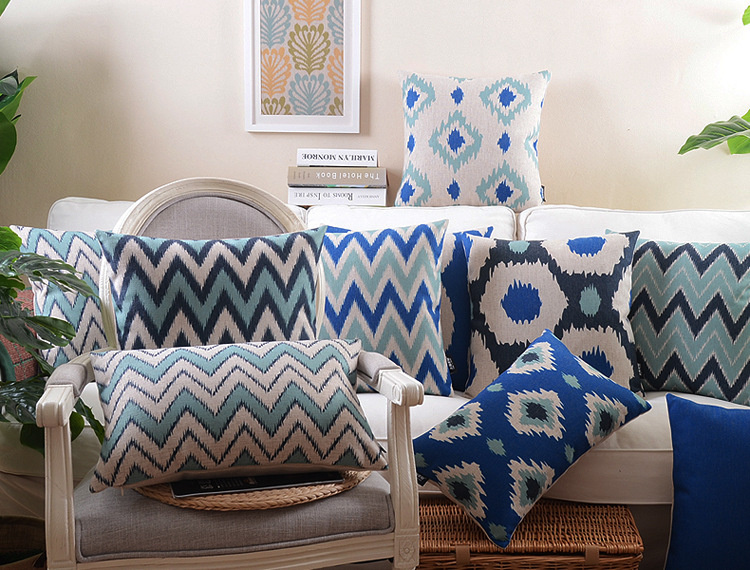 Geometry Transfer Printed Cushion Fashion Decorative Cushion (SPL-457)