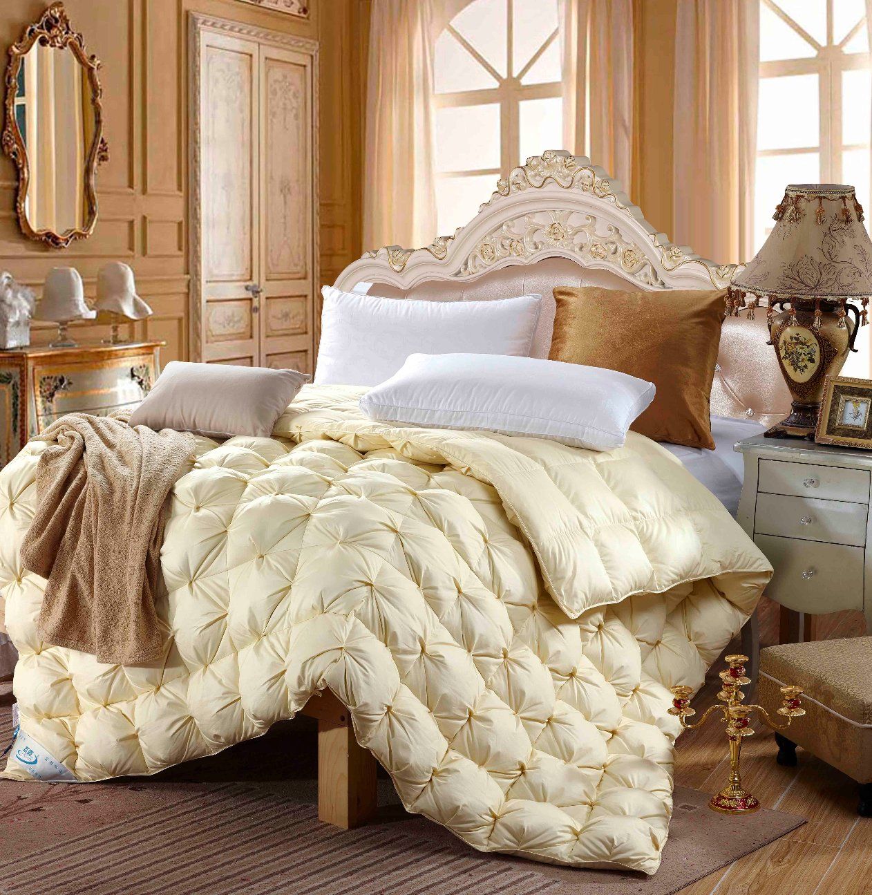 Wholesale High Quality Super Warm White/Grey/Gray Duck Down Comforter