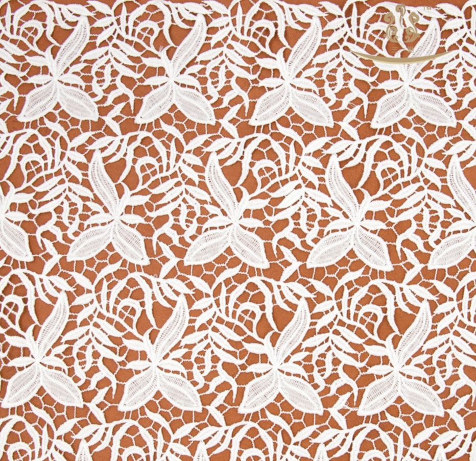 White Stretch Lace Fabric