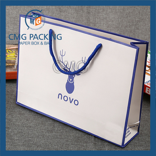 White OEM Logo Paper Handle Bag (DM-GPBB-038)