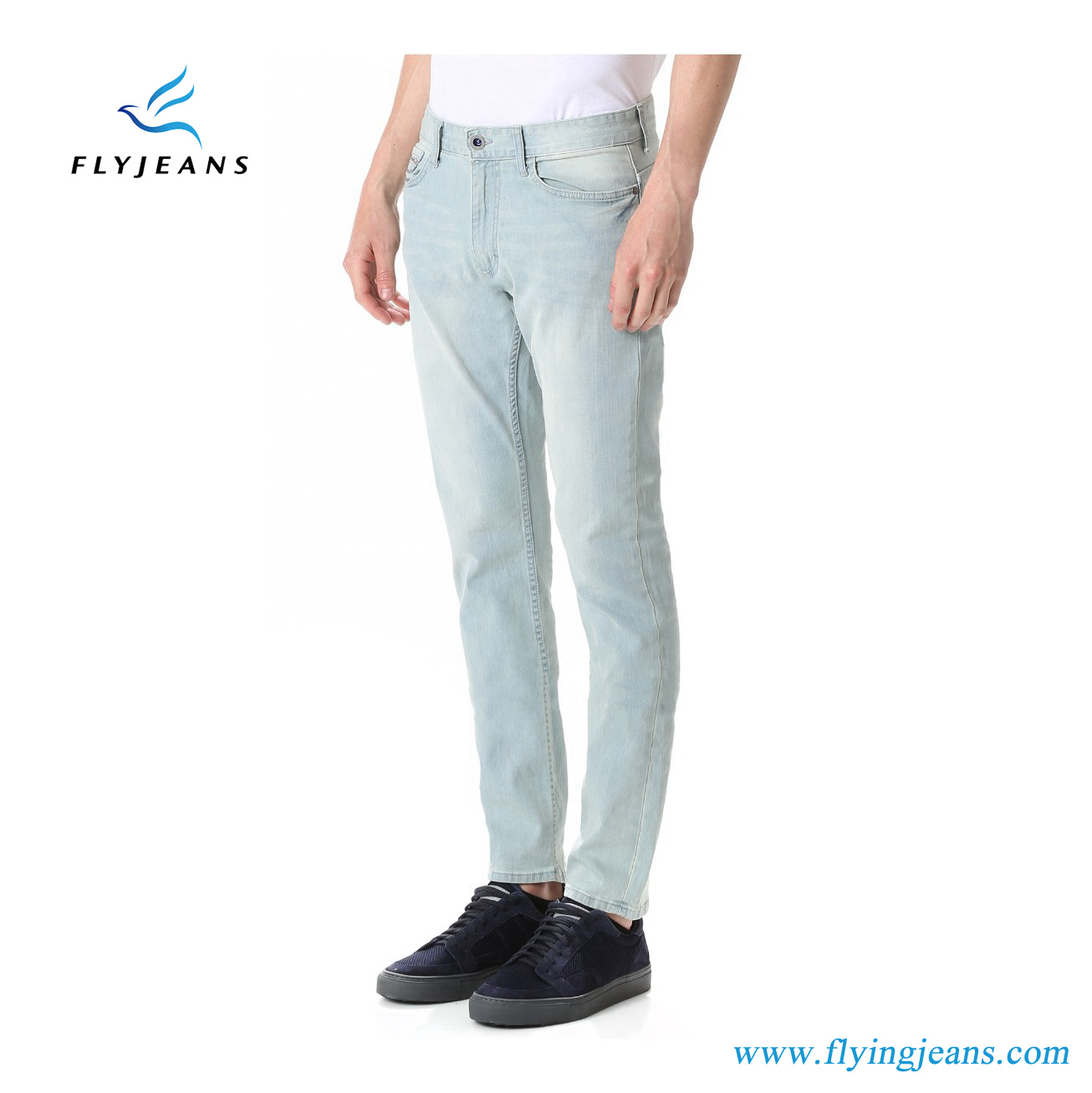 Fashion Slim-Straight-Fit Light Blue Denim Jeans for Men by Fly Jeans