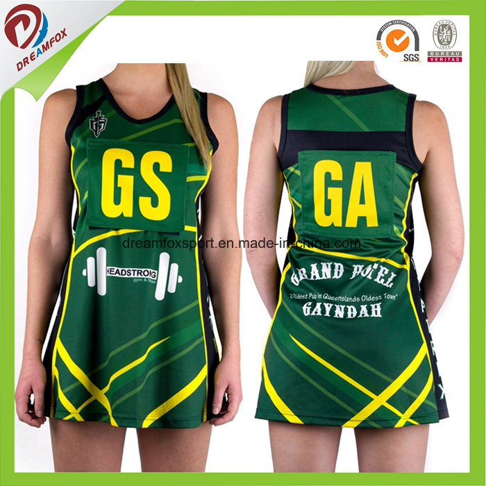 Custom Sublimation Netball Uniforms Wear Netball Bibs Netball Dresses