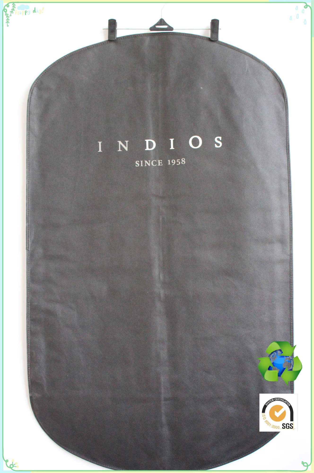Customerized PP Non Woven Logo Printing Recyclable Garment Suit Bag