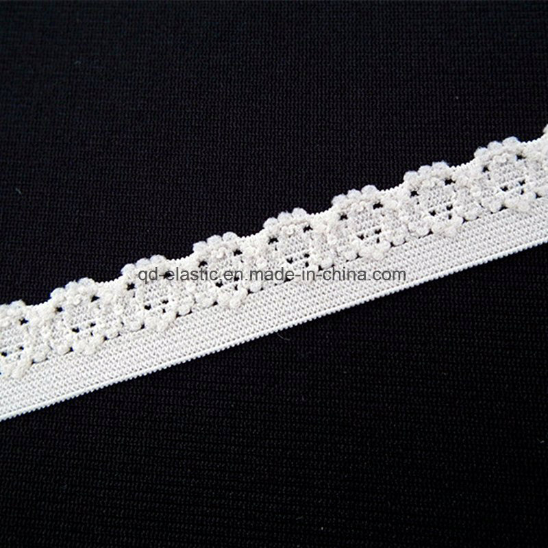 14mm Comez Knitted Custom Color Picot Edge Nylon Spandex Elastic Tape