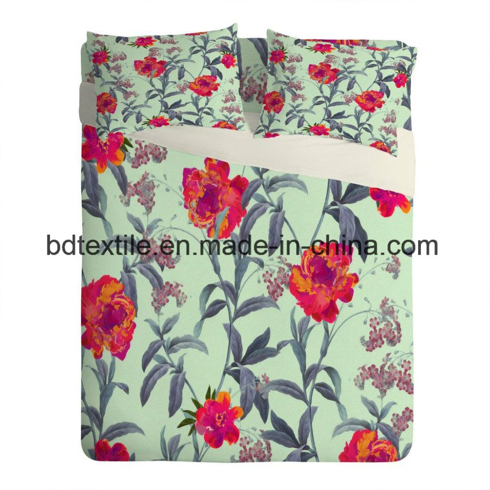 100% Microfiber Brushed Pigment Printed Fabric with Brushed Polished Wholesale