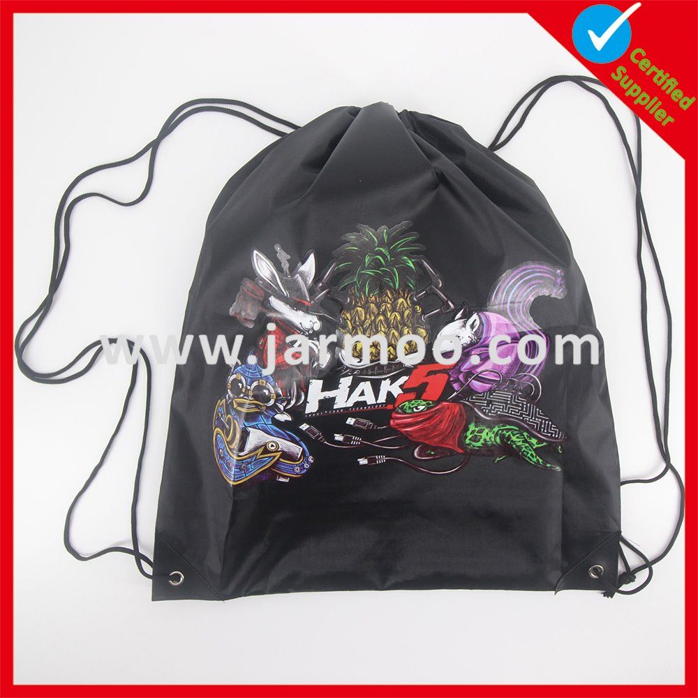 Customized 210d Polyester Drawstring Shopping Bag