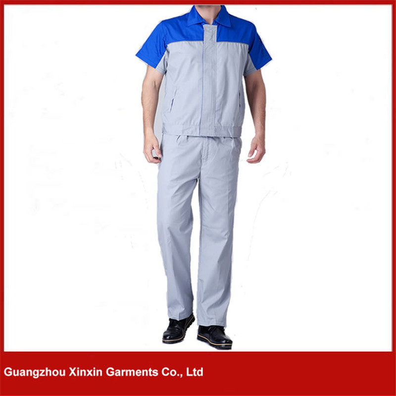 Fashion Designer Grey Blue Working Uniform for Engineer (W20)