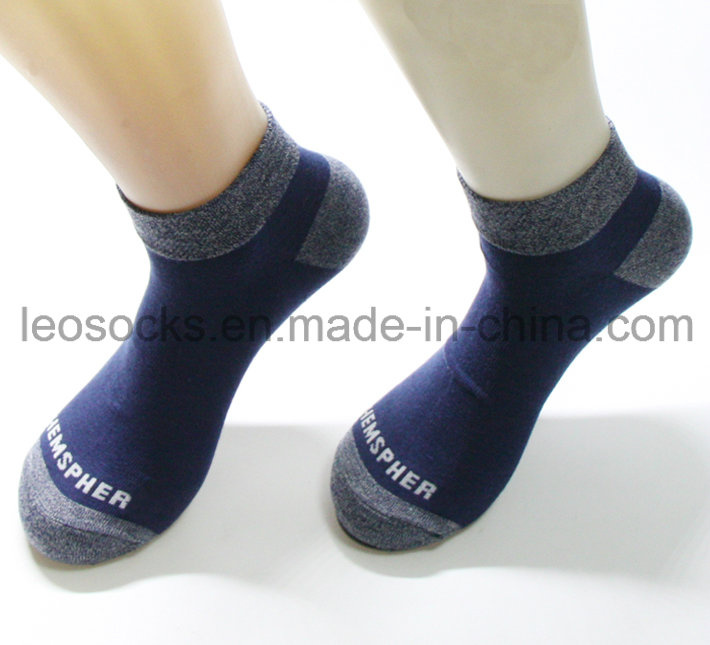 Plain Low Cut Socks with Different Colour for Toe and Heel