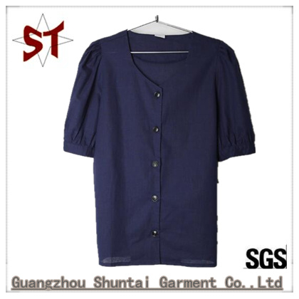 Wholesale Leisure Large Round Neck Button Shirt