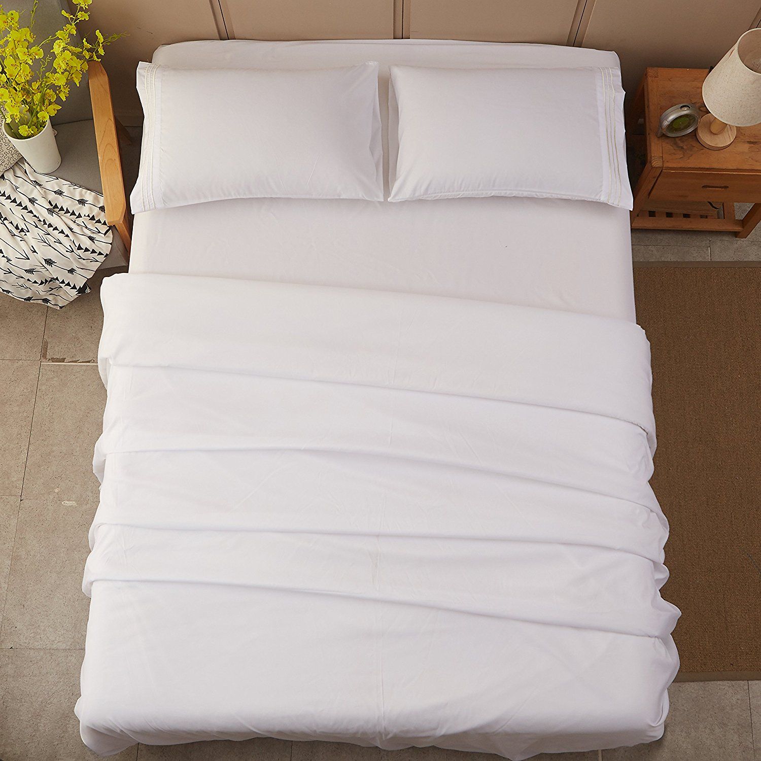 Home Textile 100% Polyester Microfiber Bed Sheet Set