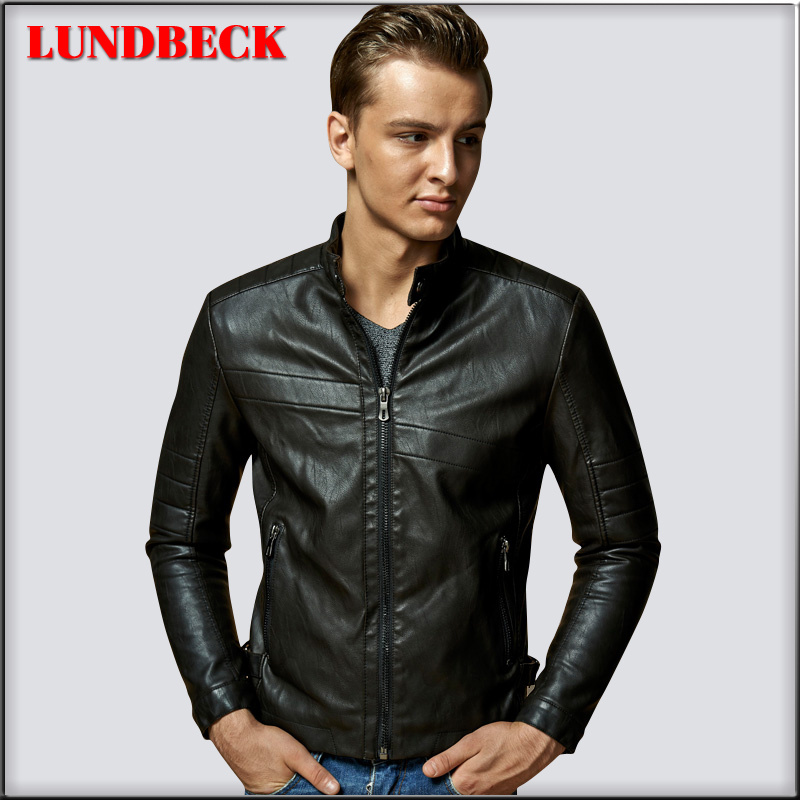 PU Fashion Style Single Jacket for Men 2018