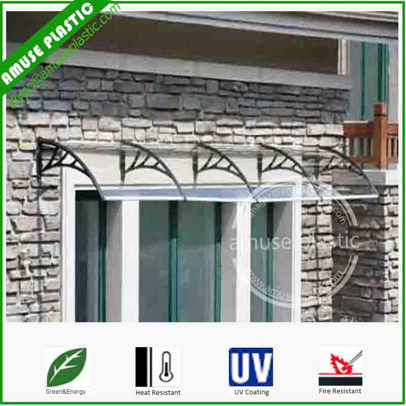 DIY Waterproof Polycarbonate/PC Window Awning Front Door Canopy Shelter