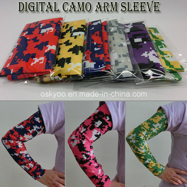 Custom Logo Digital Camo Arm Sleeves with Sublimated Printing