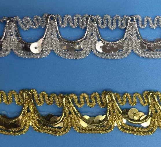 Popular Sequins Shiny Lace Fringe for Decoration