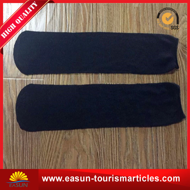 Black Plain Color Disposable Airplane Socks Inflight Travel Sock