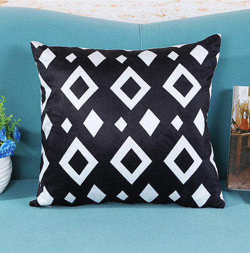 Transfer Printed Short Plush Cushion Decorative Pillow (LPL-229)