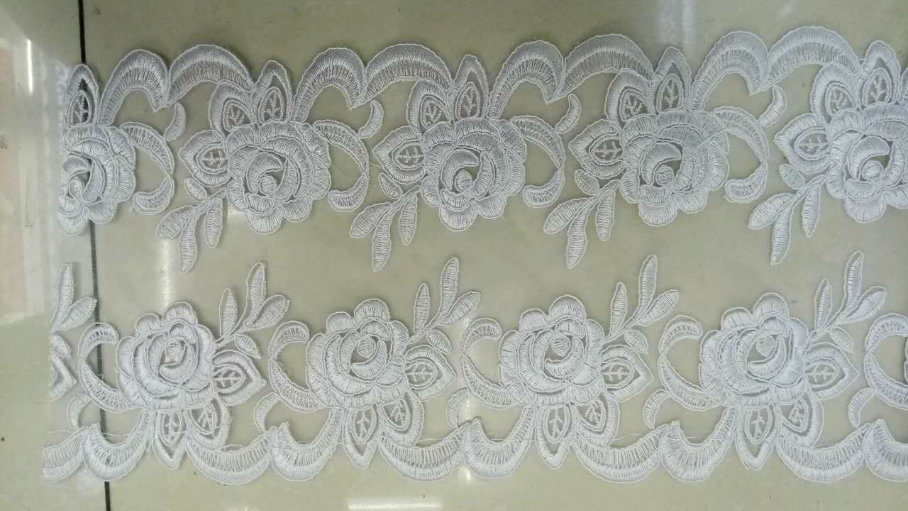 New Design Factory Stock Wholesale Trimming Lace Polyester Embroidery Trimming Fancy Lace for Garments Accessory and Home Textiles