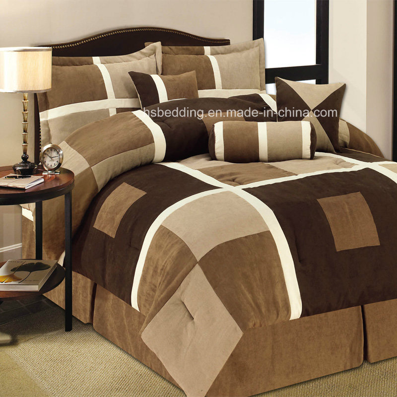 Urban Design Simple Style Comforter Set Poly Patchwork Bedding Set