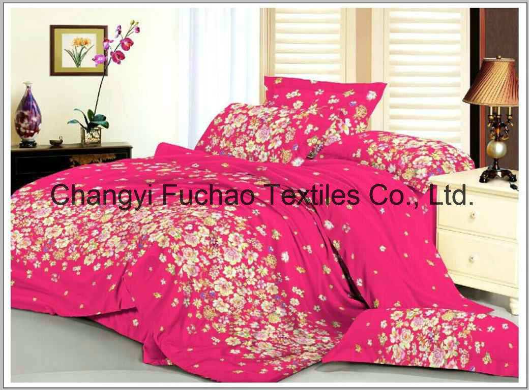 China Suppliers Twin Size Printed Bedding Set Manufacture Bed Sheet