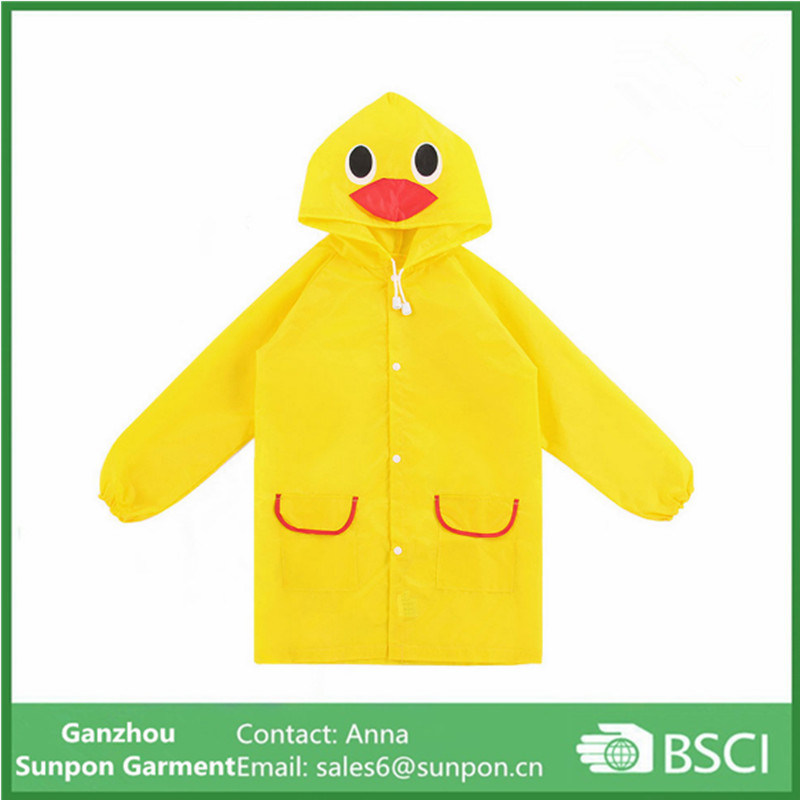 Children Animal Winter Waterproof Long Rain Coat