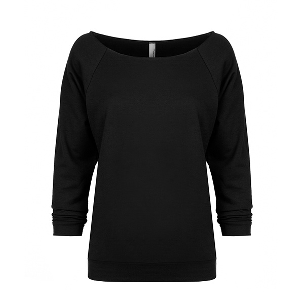 Terry Raw Edge 3/4 Slv Raglan