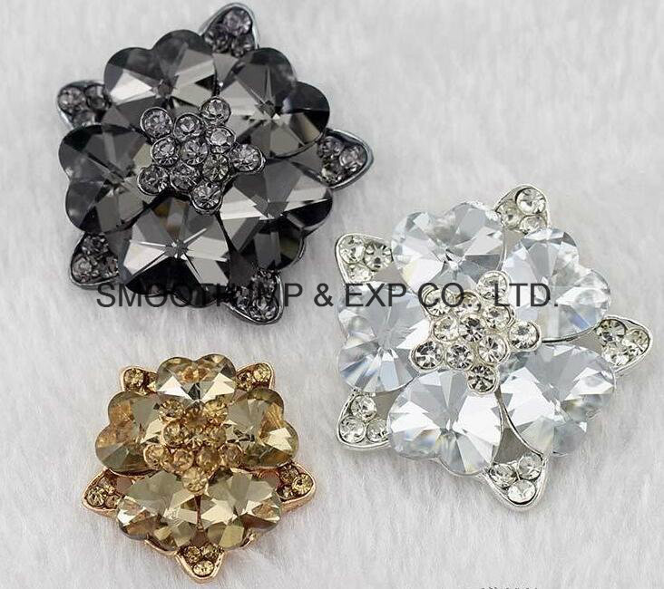 Luxury Zircon Multicolor Decorate Button Rhinestone Button for Lady Clothing