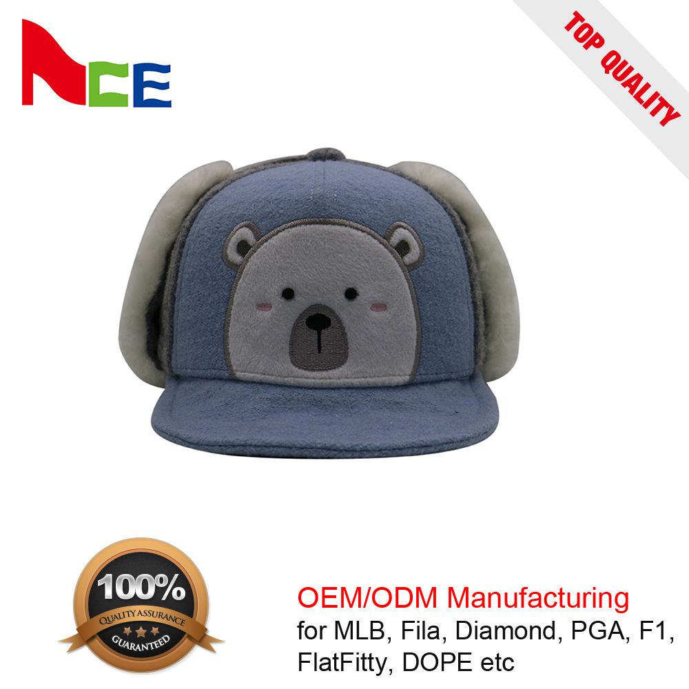 Guangzhou Hats Factory Custom Children Winter Hat with Ear Flap